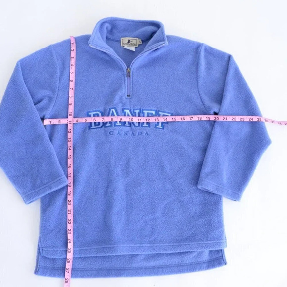 Attractions Blue Fleece Pullover Half Zip Banff Sweater Size SP - Picture 5 of 12